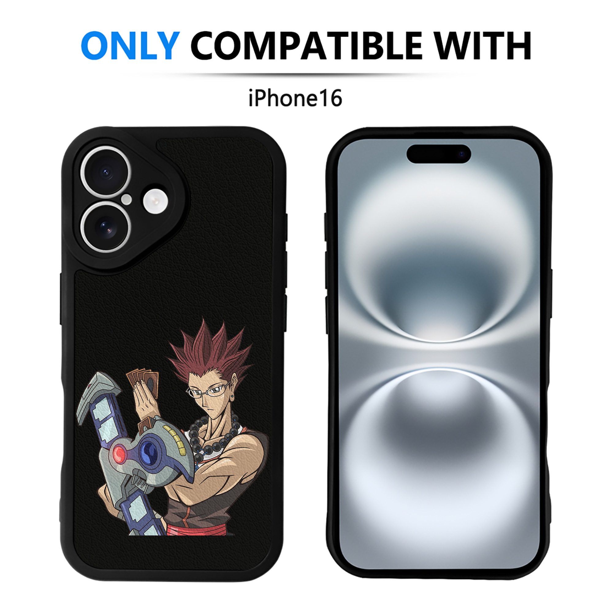 遊☆戯☆王 Yu-Gi-Oh! 【iPhone 16シリーズ対応】シリコンスマホケース（レザー調） 材質：シリコン